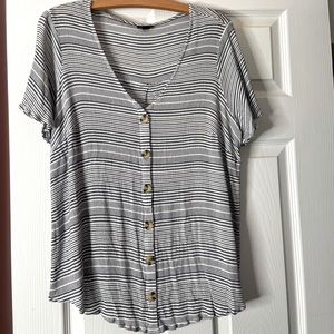 Torrid Gauze Button Top.